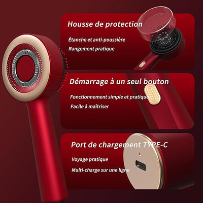 Brosse massante électrique cuir chevelu