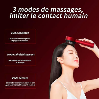 Brosse massante électrique cuir chevelu